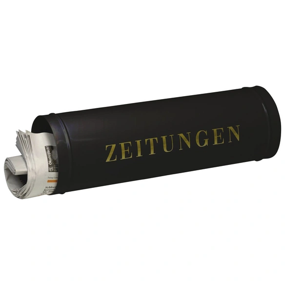 Zeitungsbox »800«, rund, Stahl, schwarz