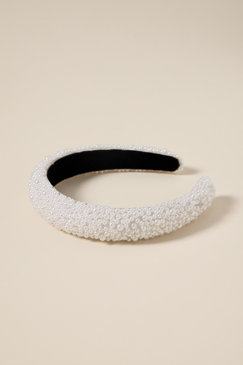 Heather Pearl Embellished Headband