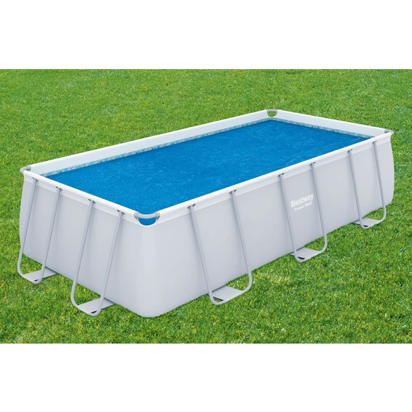 Poolabdeckung, BxL: 180 x 380 cm, blau, eckig