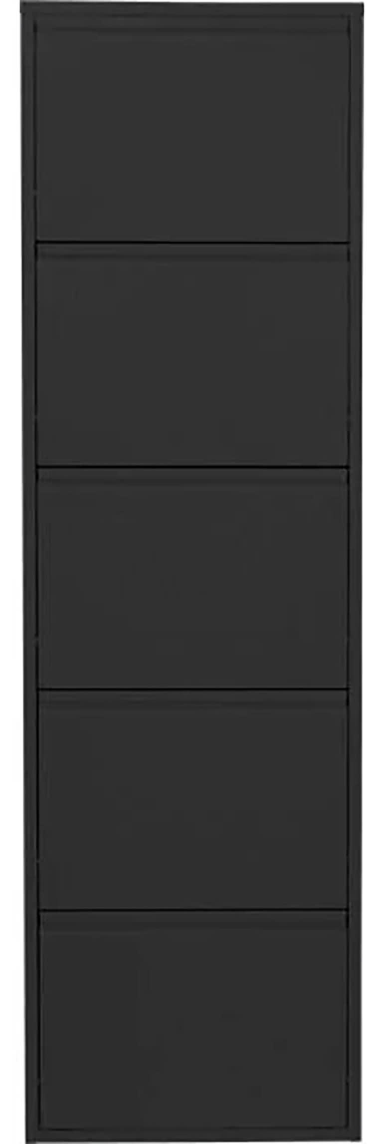 CARUSO - Casier à chaussures Caruso noir 5 tiroirs Kare Design