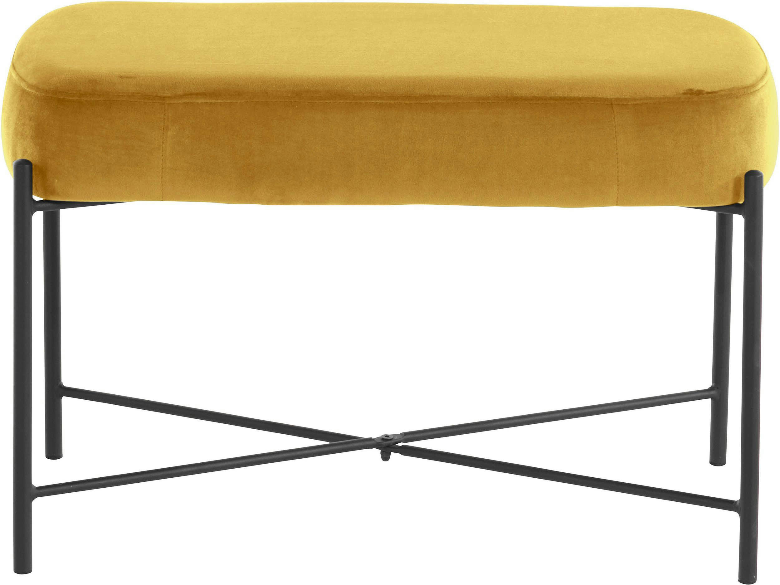 BERRY - Banc en velours couleur or