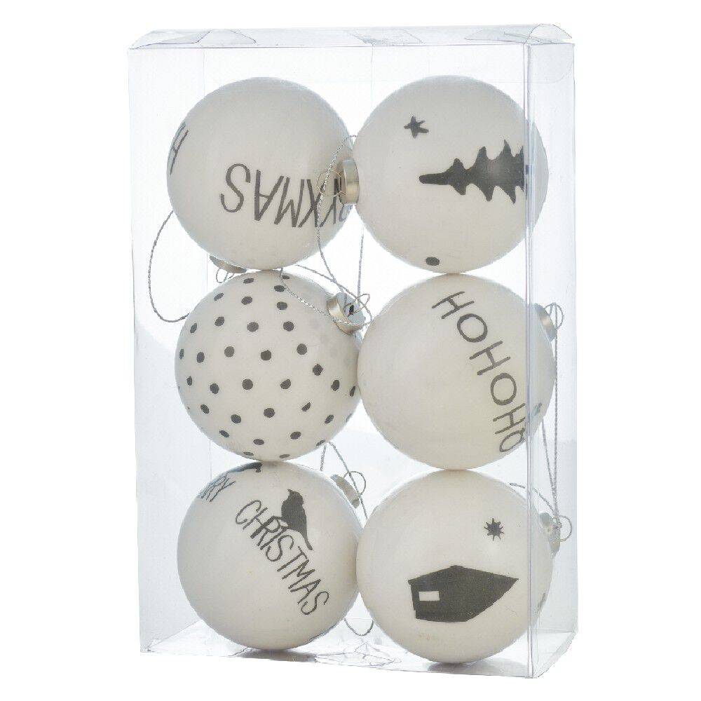 Boule de No&euml;l design scandinave x6