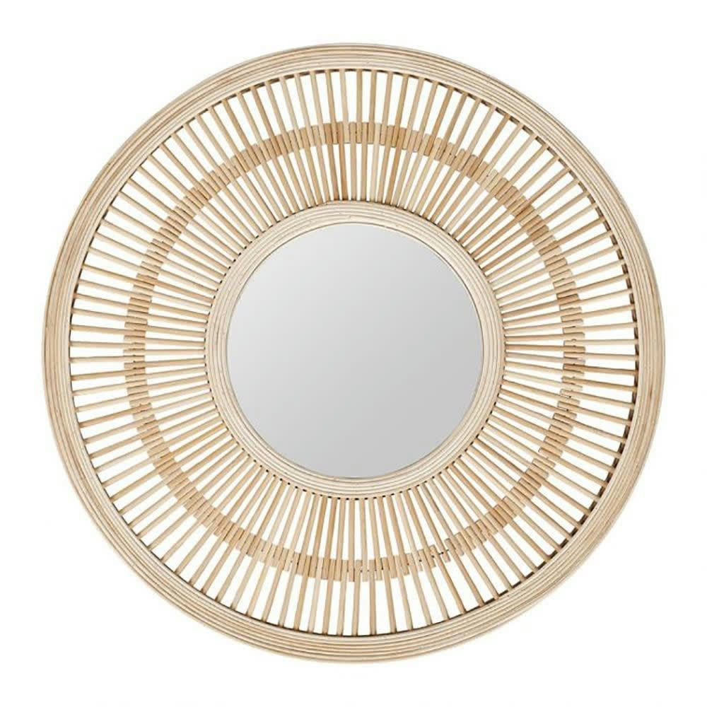 ORIGINES - Miroir rond bois naturel D50cm