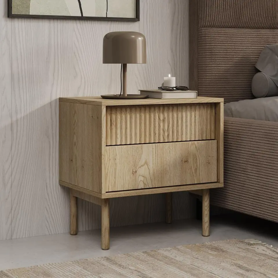 Meubella - Tenerife - Nachtkastje - Eiken - 54 cm