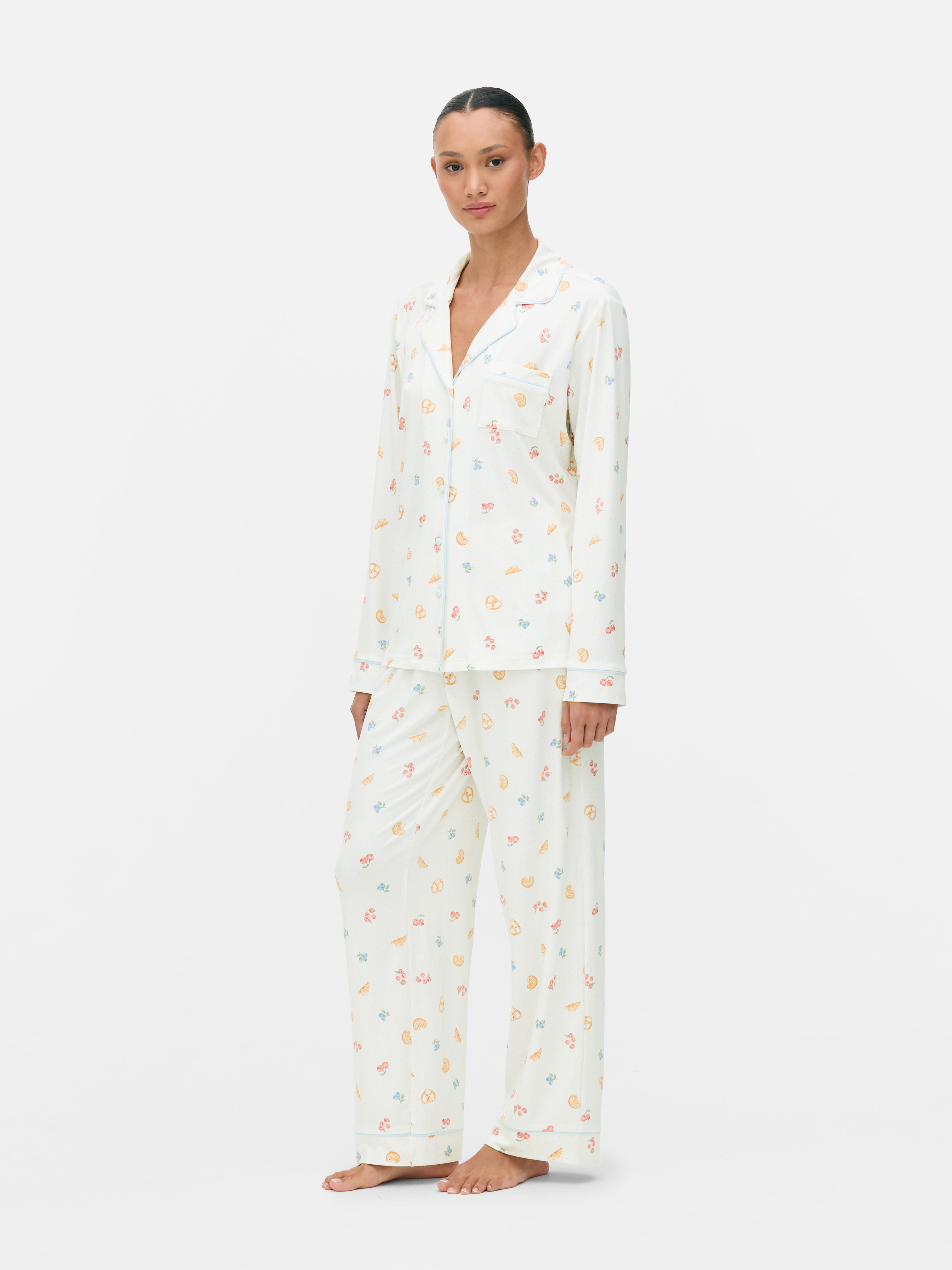 Cozy Printed Boyfriend Pajamas