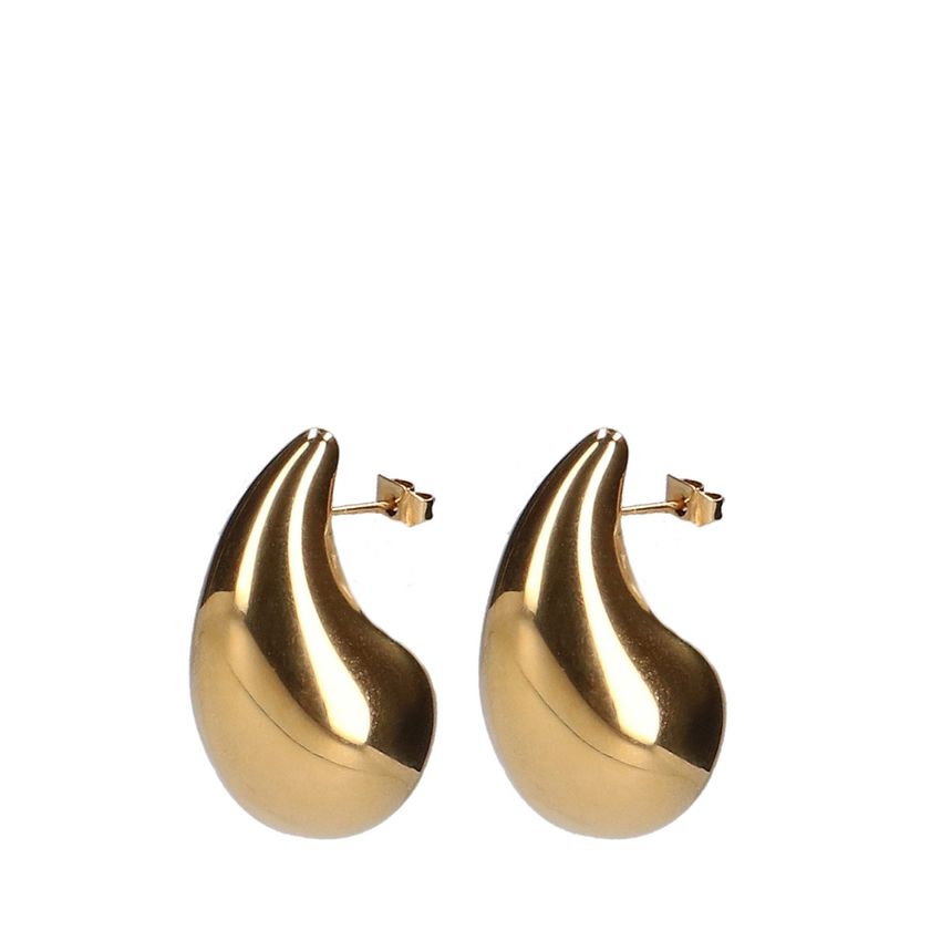Manfield Goudkleurige druppel oorbellen L