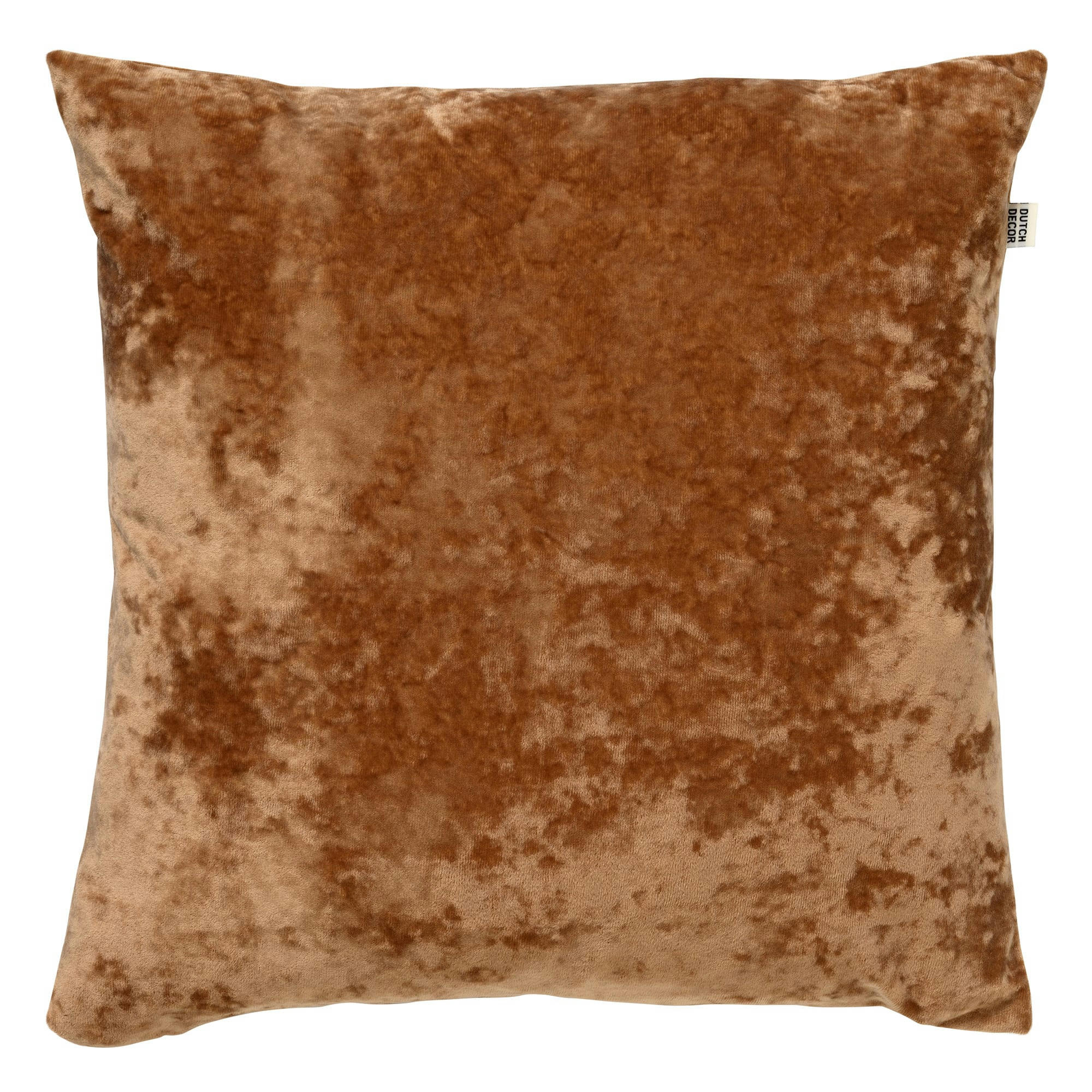 - Housse de coussin marron en velours-45x45 cm uni