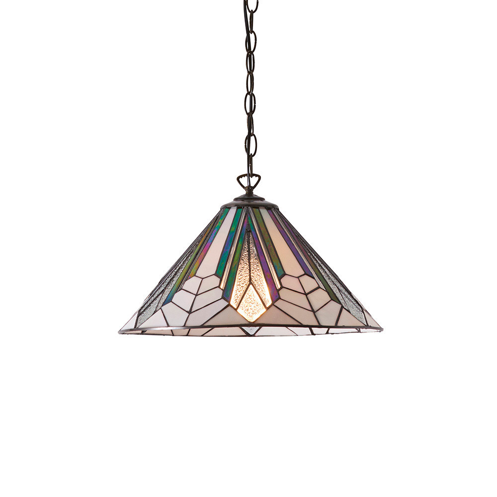 Lampa wisząca ASTORIA geometryczna brązowa 1xE27x40W IP20 Tiffany