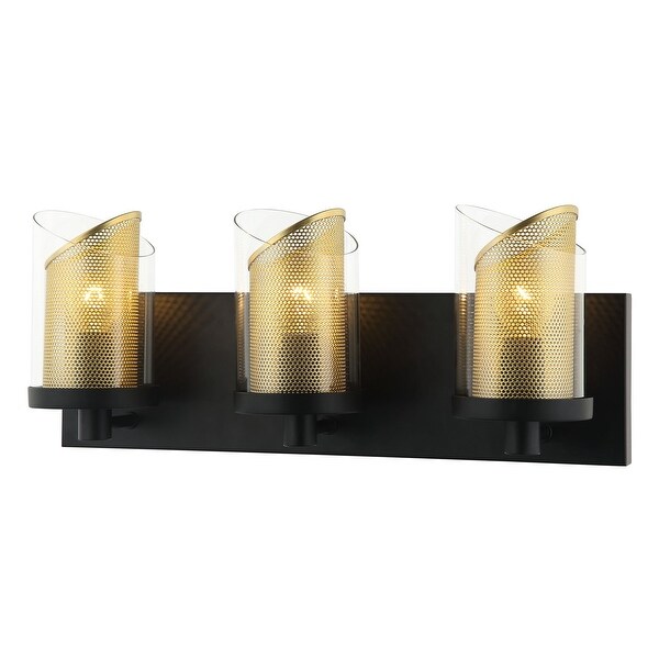 Varaluz So Inclined 3-Light Glass and Mesh Bathroom Vanity Light