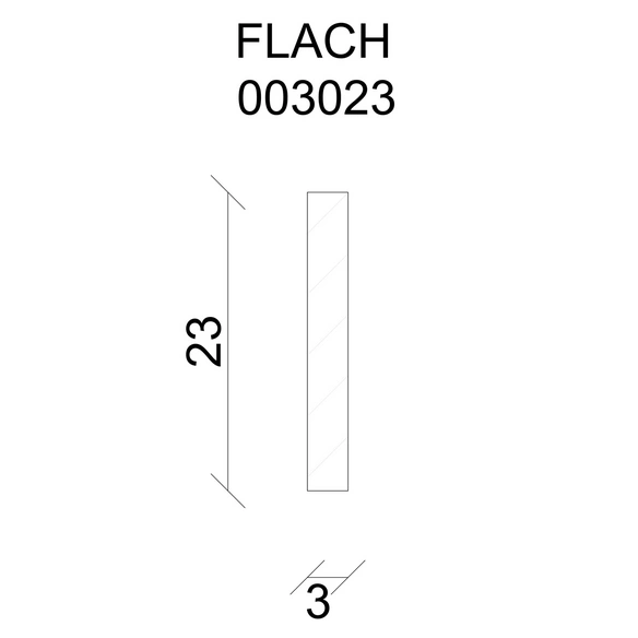 Rechteckleiste, Buche 3x23x950 mm