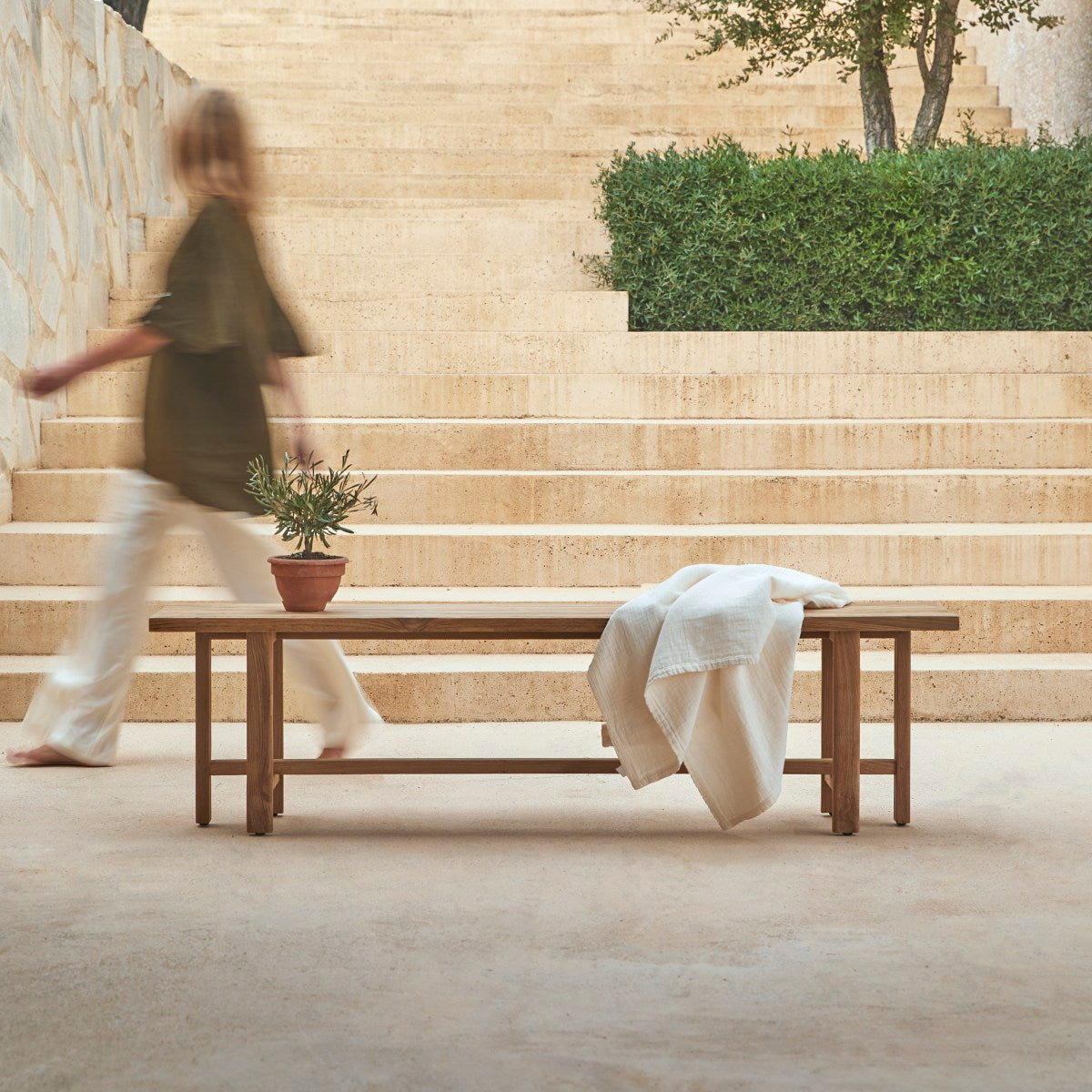 Tikamoon - Tuinbank van gerecycled teakhout 170 Antonia