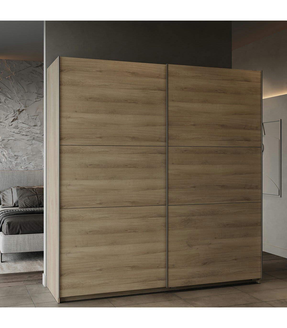 GHOST - Armoire 2 portes coulissantes - L194,5 cm