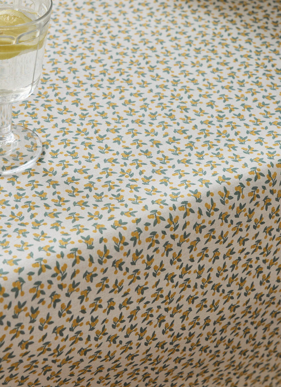 NAPPE ENDUITE EN COTON CERY MULTICOLORE JAUNE