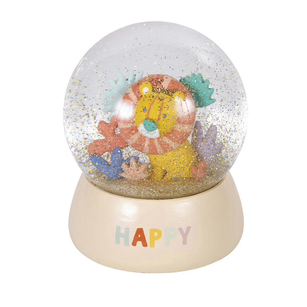 - Boule à neige lion multicolore