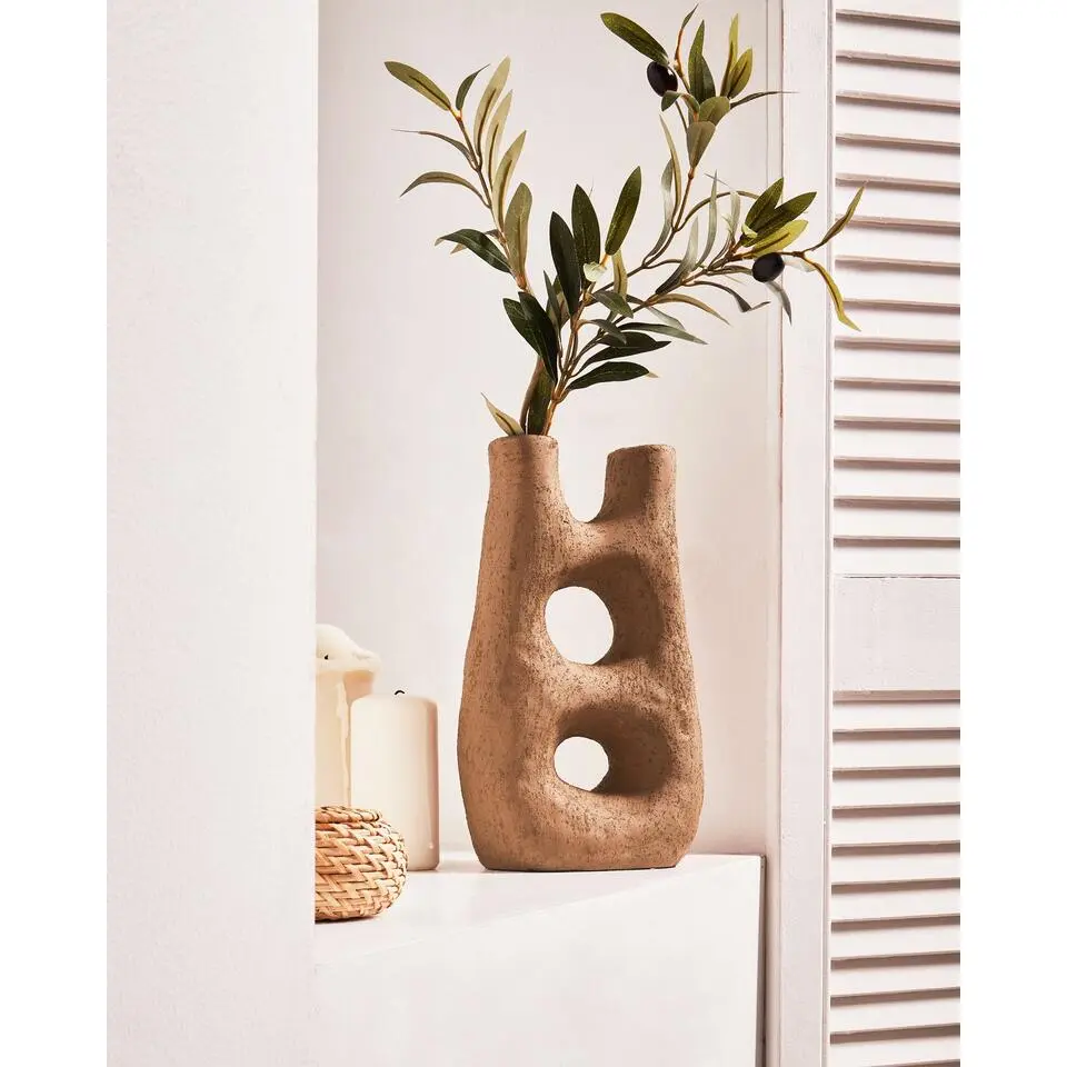 UARU - Bloemenvaas - Bruin - Steengoed