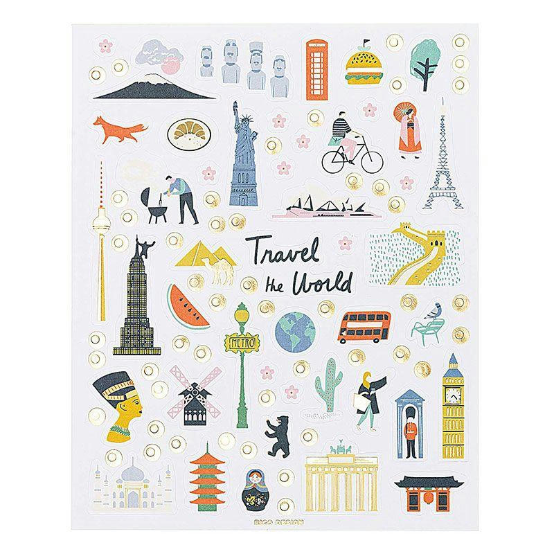 MONUMENTS - 260 autocollants monuments du monde