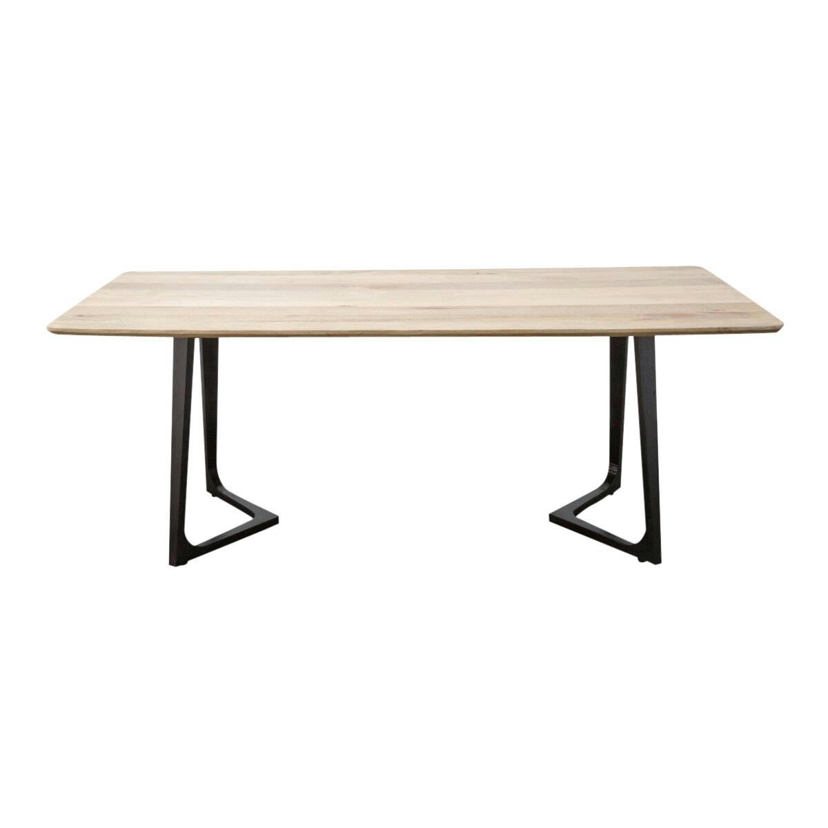 MIM - Table à manger en bois marron 200 cm