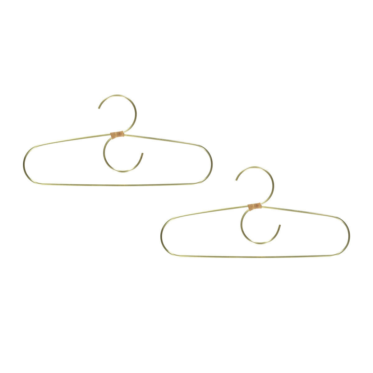 FUKU - Lot de 2 cintres anthracite en métal h20x42cm