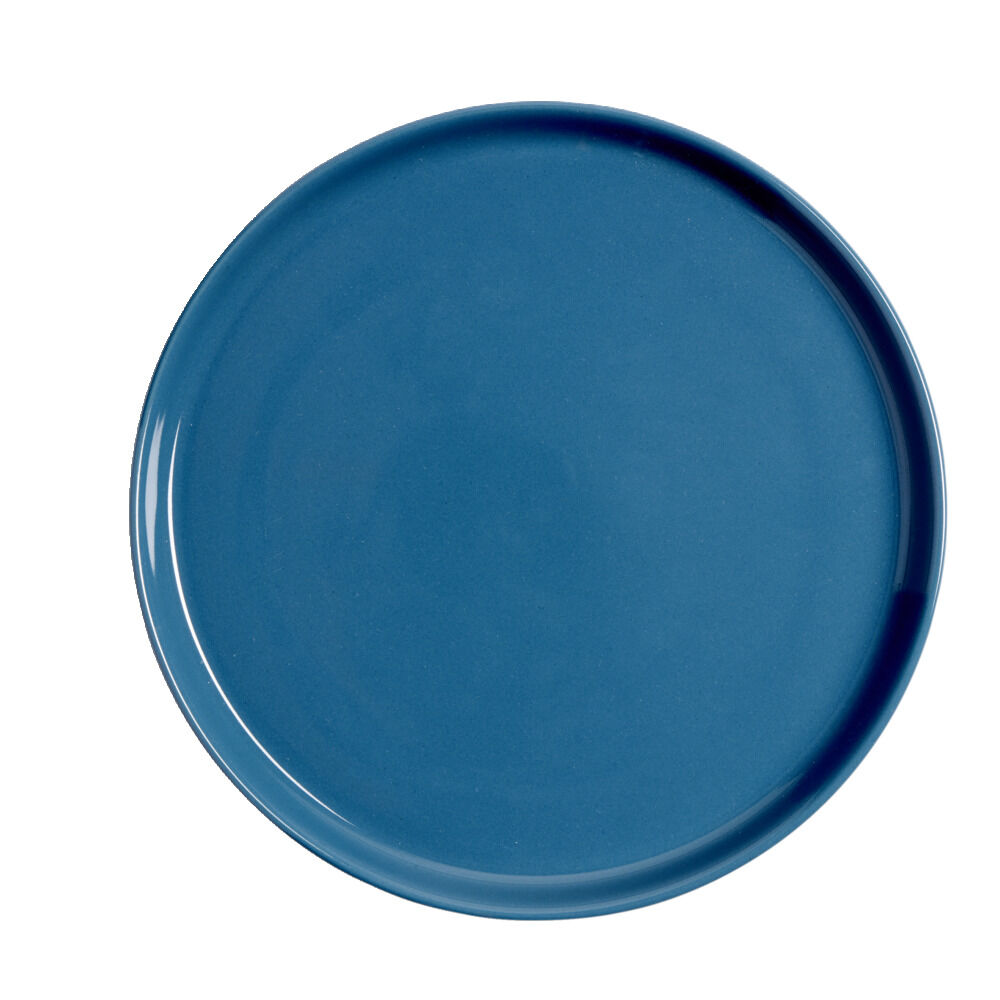 Assiette à dessert ronde Oslo grès bleu Ø20cm