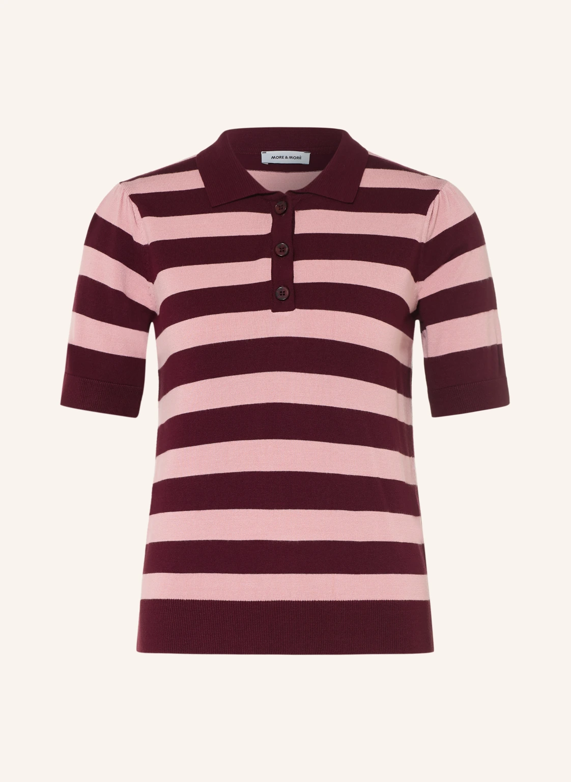 MORE & MORE Strick-Poloshirt