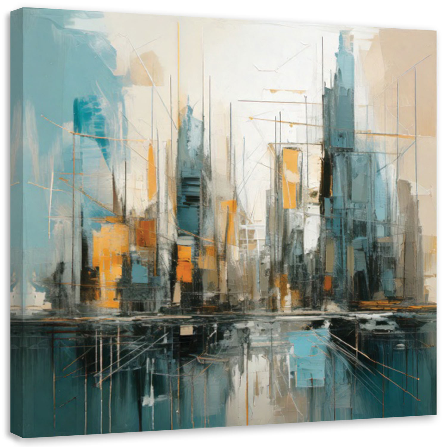 Feeby Obraz do sypialni, Architektura Miasto Minimalizm 30x30