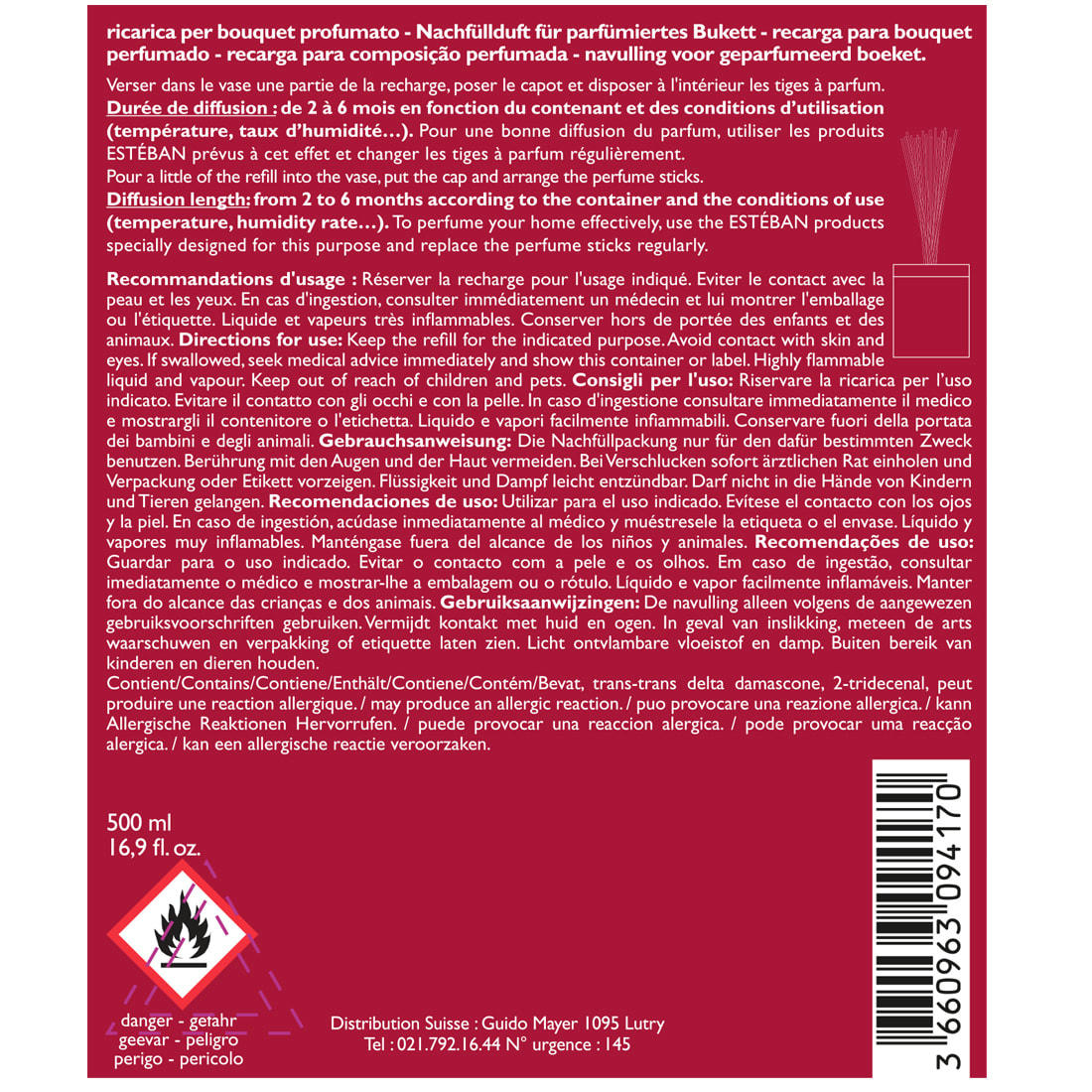 ROUGE CASSIS - Recharge bouquet 500ml