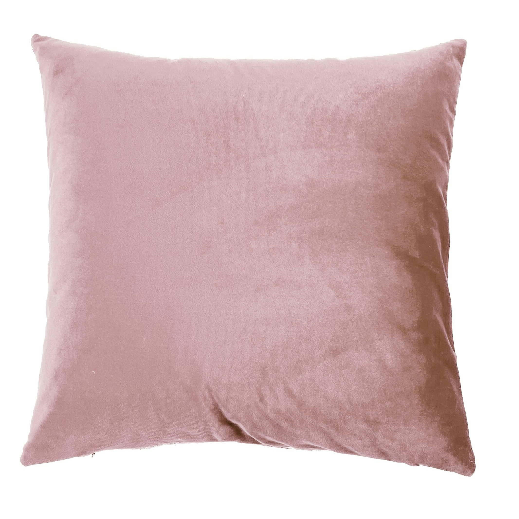 - Coussin - rose en polyester 45x45 cm avec un motif à pois