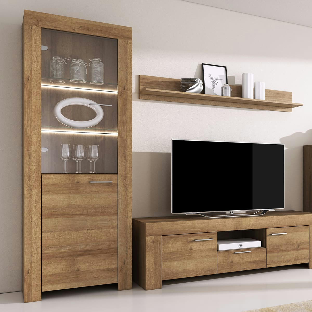 - Vitrine 1 porte naturelle