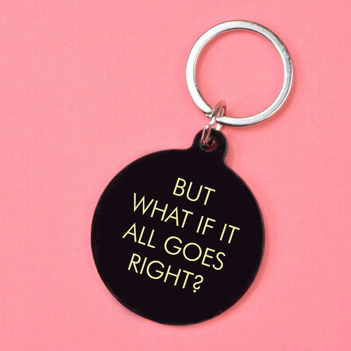 Flamingo Candles But What if it All Goes Right Keyring