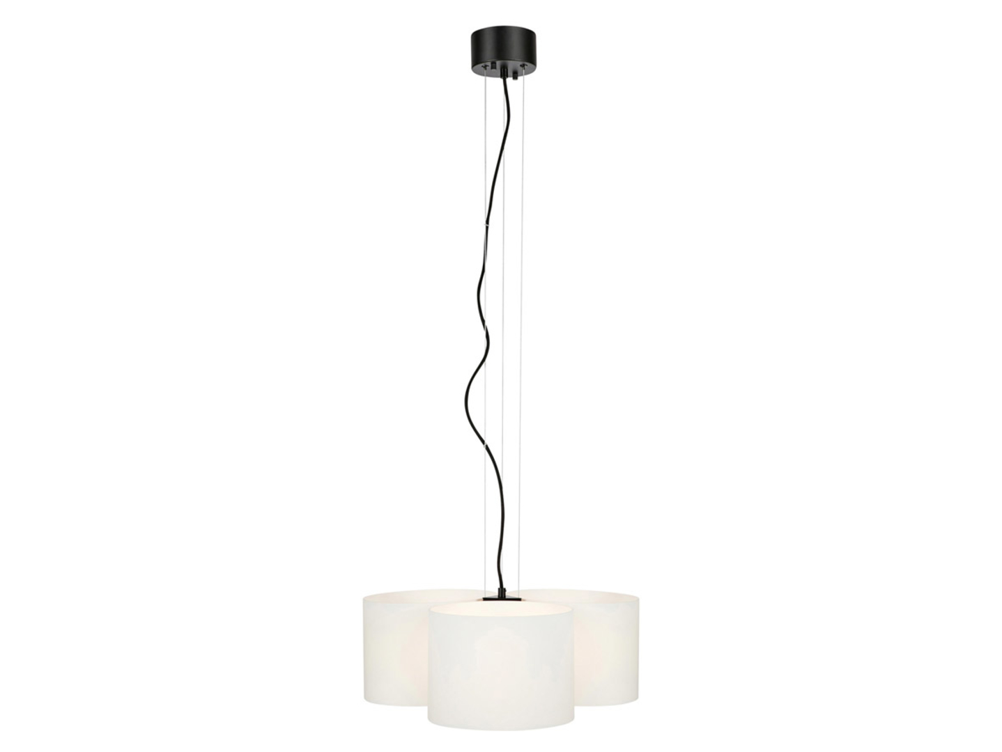 Lampa wisząca Oturo 3-punktowa szklana biała