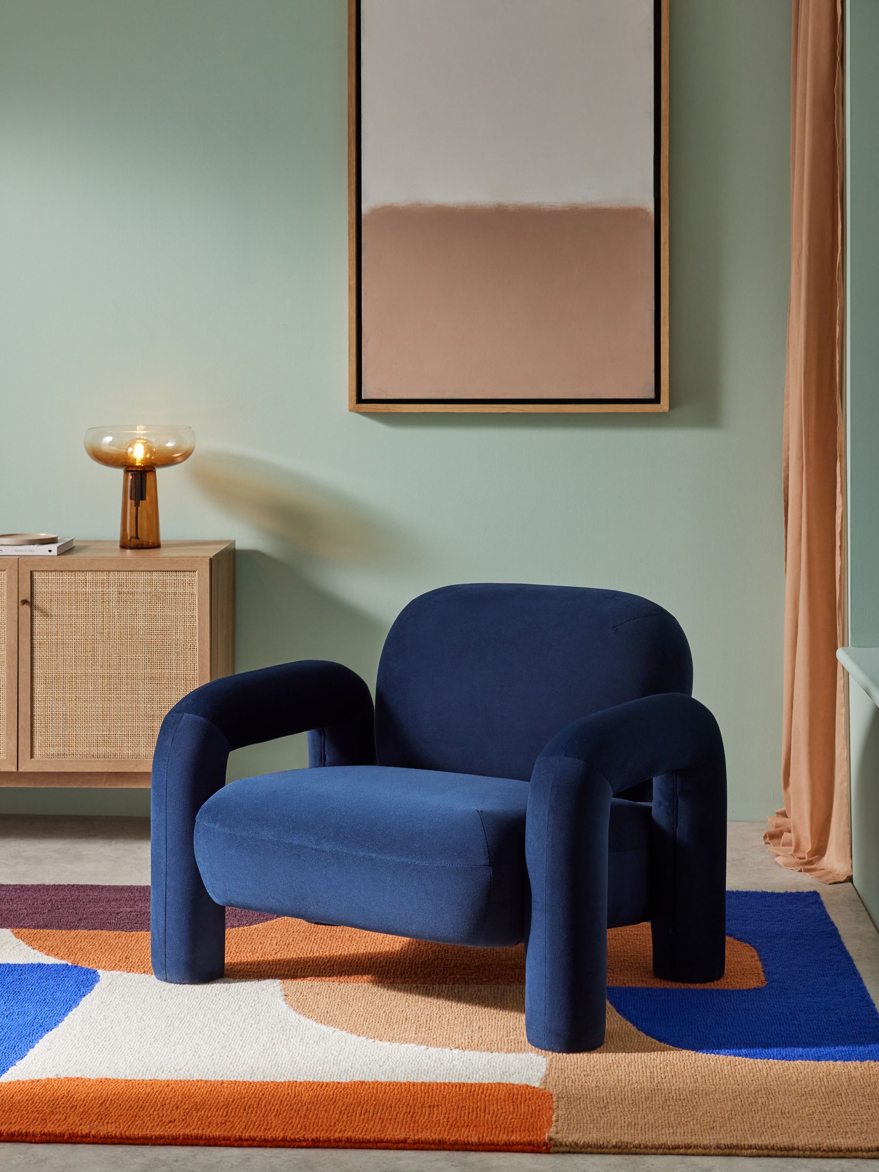 Bobo Accent Chair in Midnight Blue