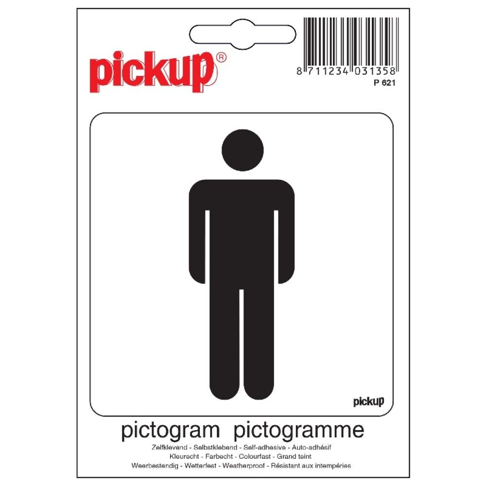 SKILT PICKUP HERRE 10X10CM