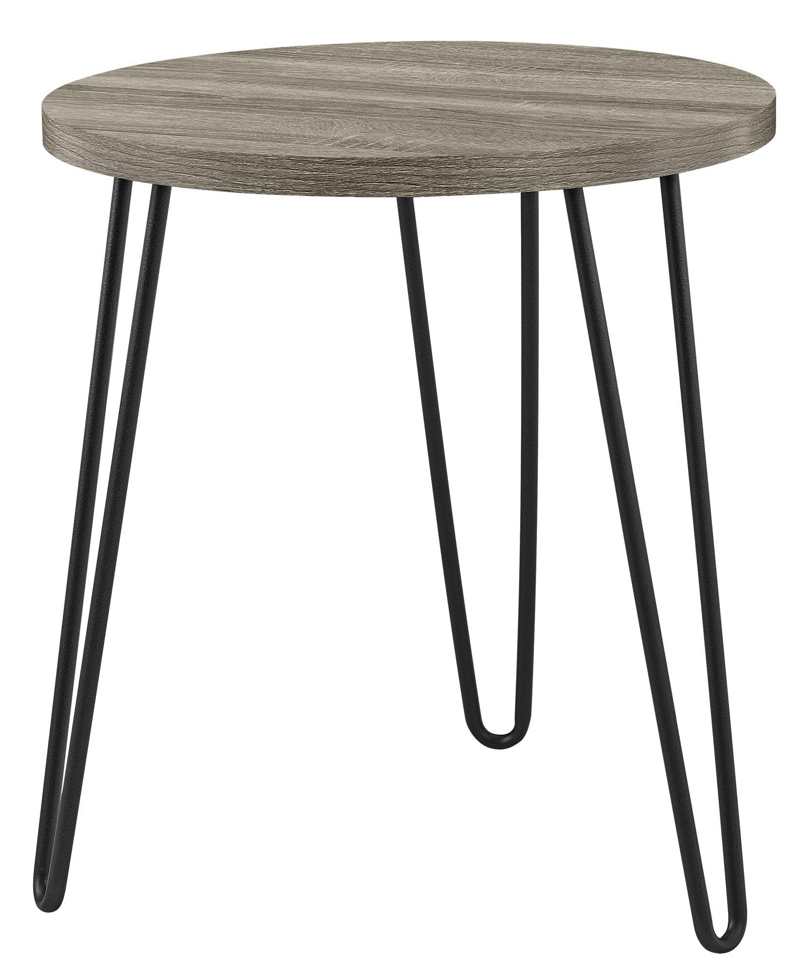 OWEN - Table d'appoint en panneaux de particules stratifiés chêne gris
