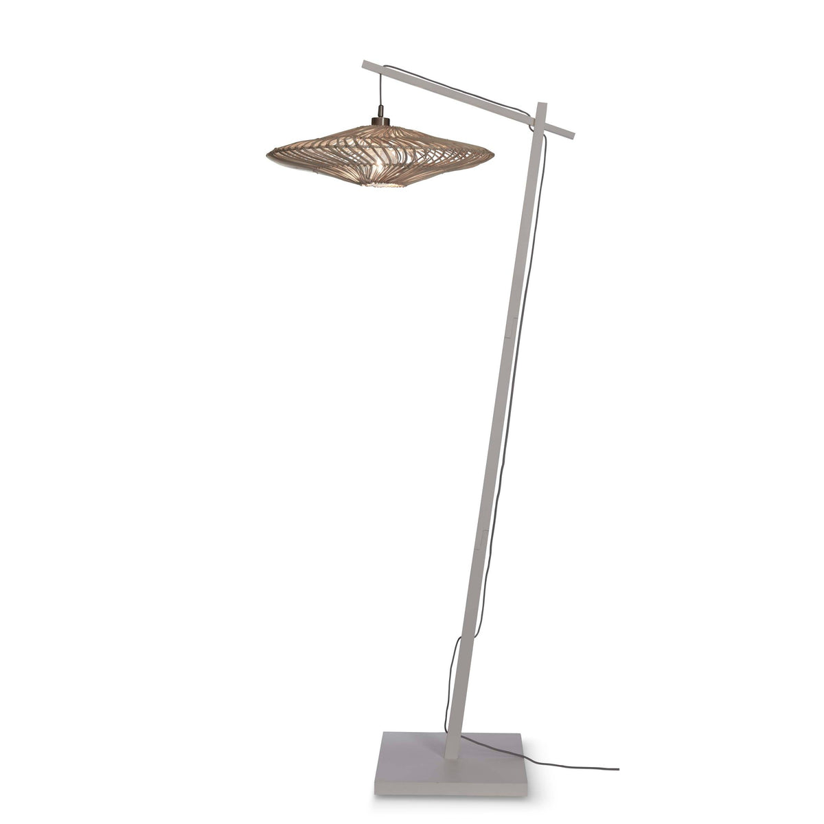 GOOD&MOJO vloerlamp Zanzibar - wit - Ø40cm
