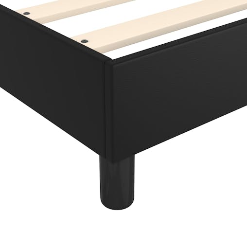 NNEVL Box Spring Bed Frame Black 137x190 cm Double Faux Leather