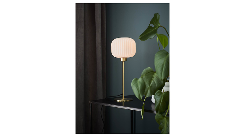 Lampa stołowa Sober szklana biała