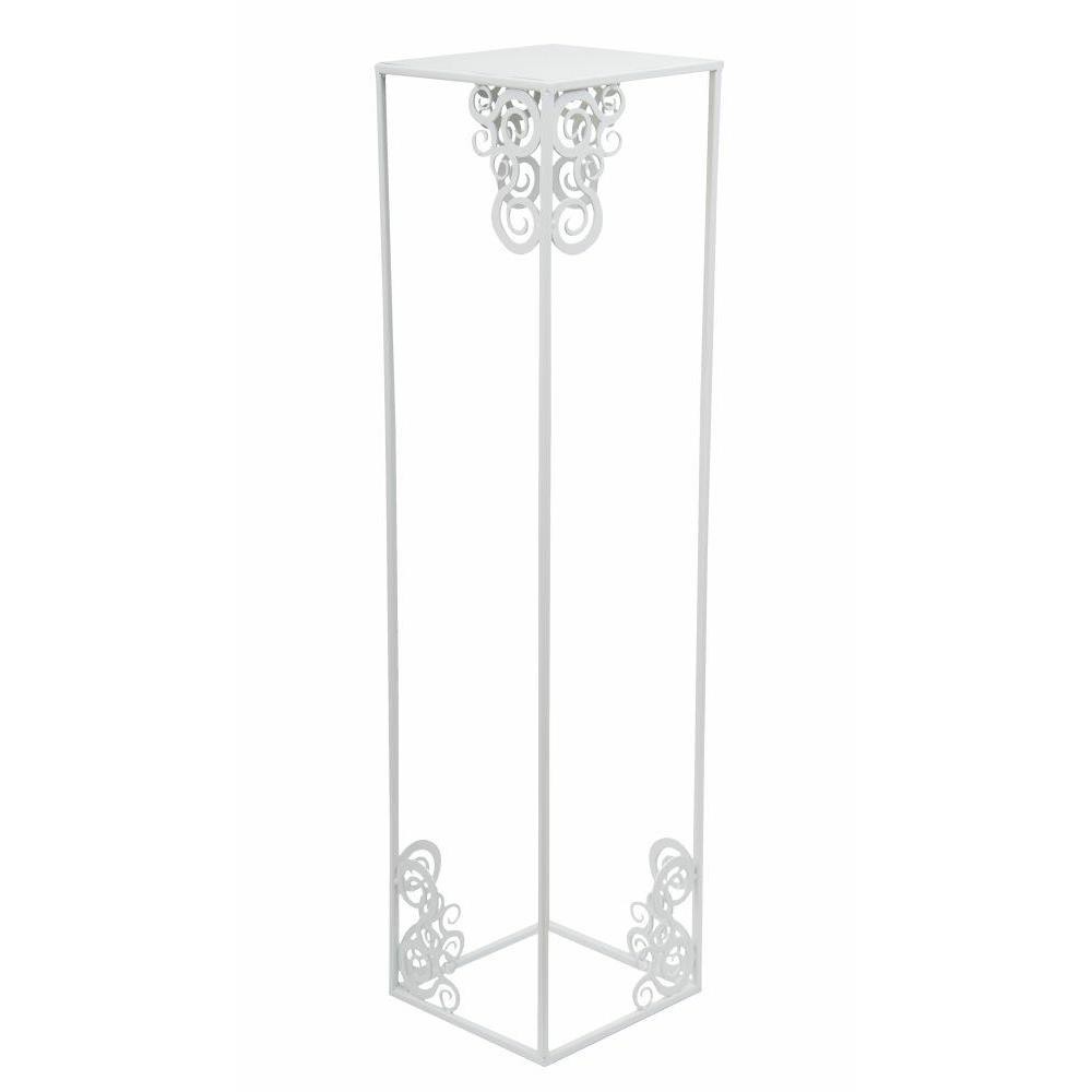 Nowoczesny stojący kwietnik 80cm biały LOFT