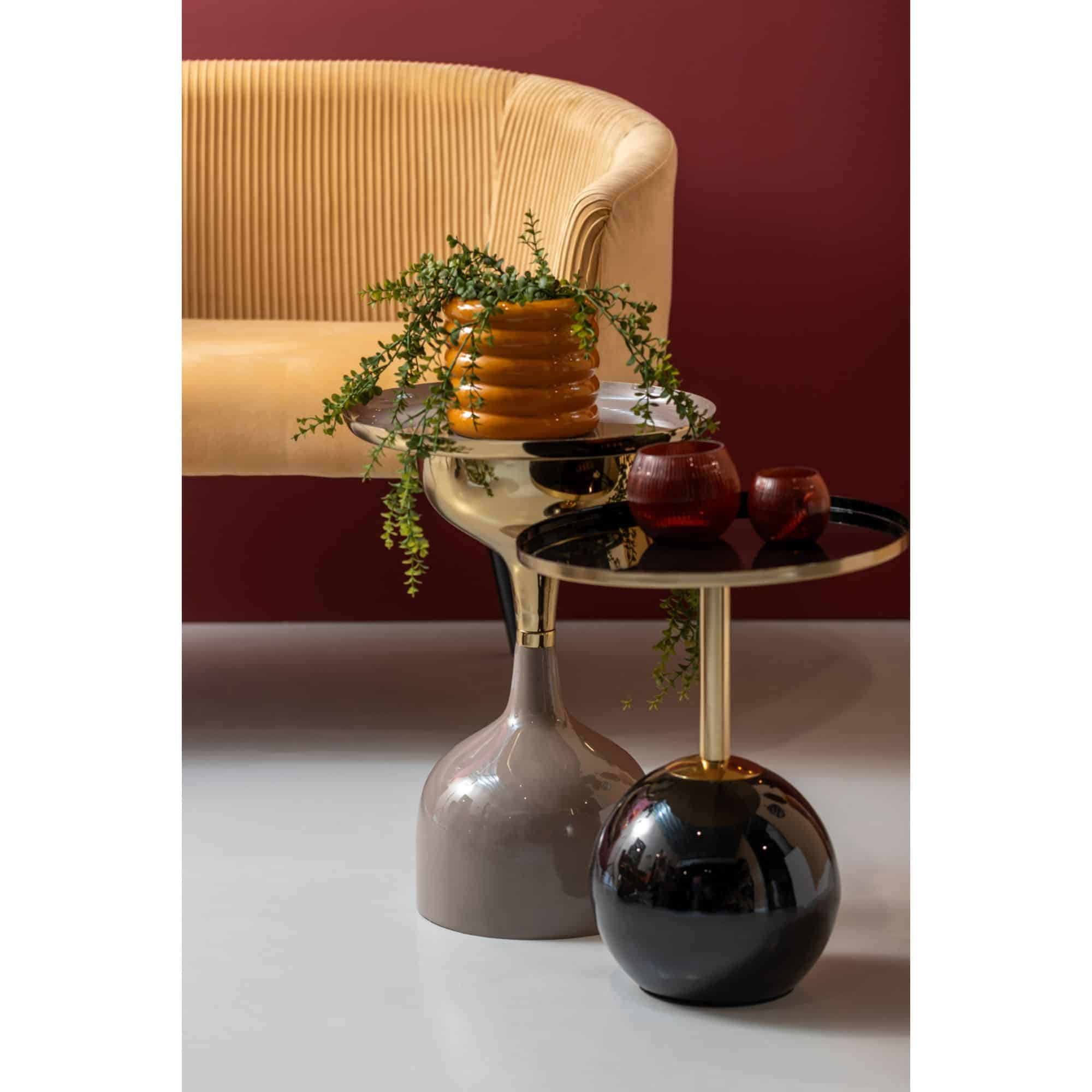 Leitmotiv bijzettafel Ivy - grijs - Ø41cm