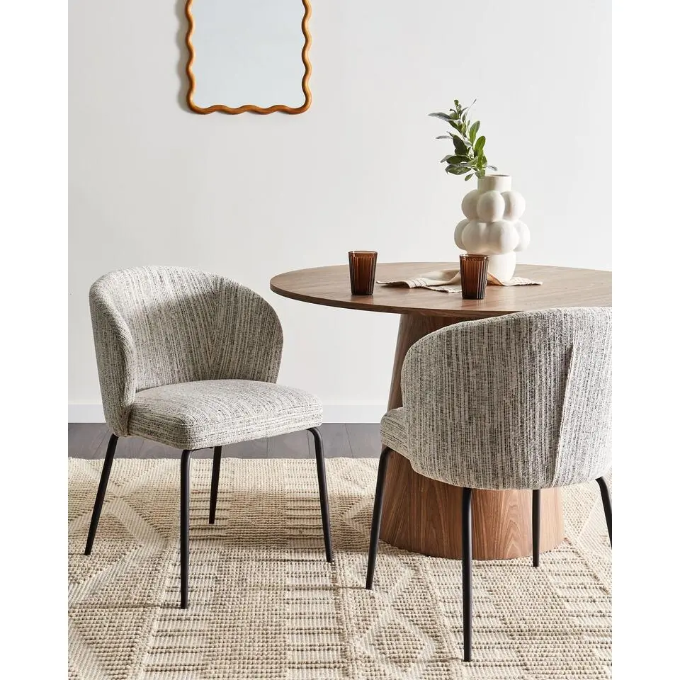 ZANA - Eetkamerstoel set van 2 - Wit - Polyester