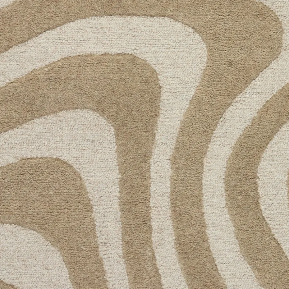 Kwantum Vloerkleden | Vloerkleden Woonkamer | Vloerkleed Sandbank Zand 200×300 Cm 200X300CM