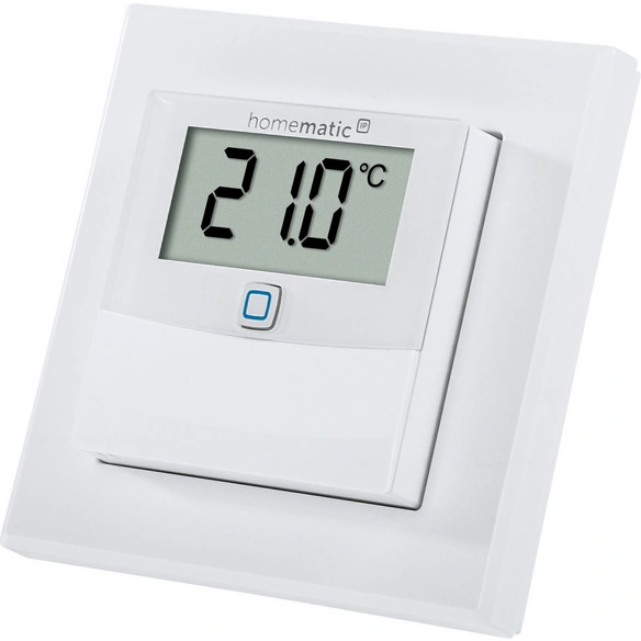 Temperatur- und Luftfeuchtigkeitssensor, BxHxT: 86 x 86 x 25 mm, weiß
