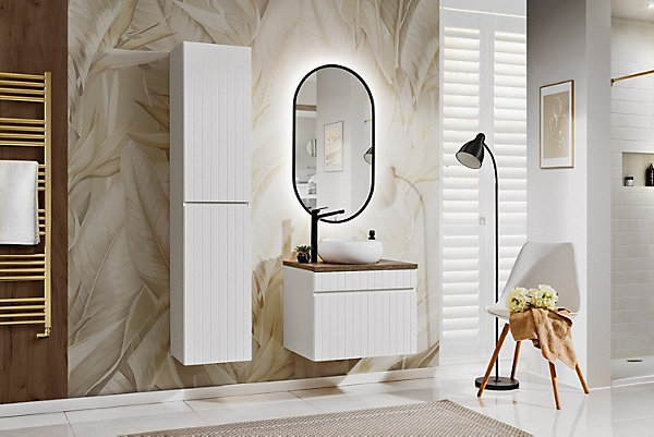 Meuble sous vasque à suspendre ICONIC blanc 60 cm