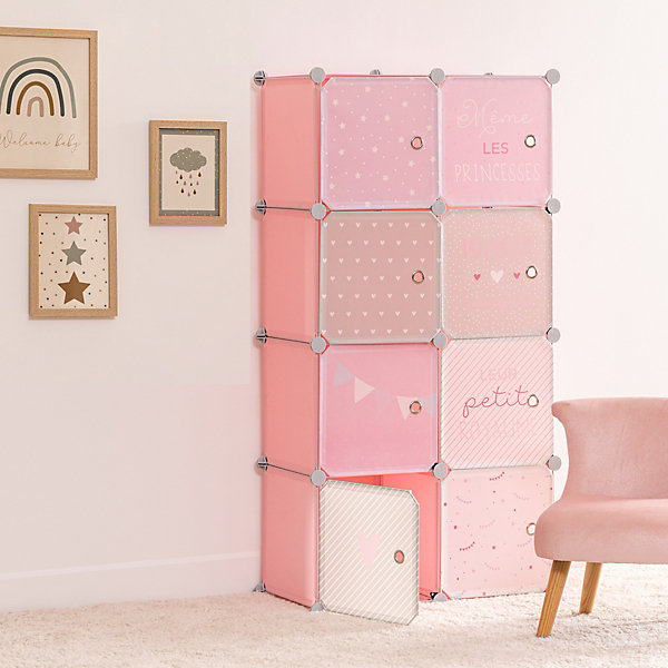 Casiers de rangement enfant Penderie - rose 65x125 cm - Atmosphera