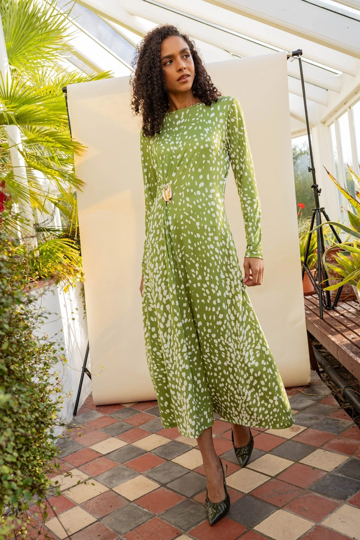 Green Kate Midi Dress