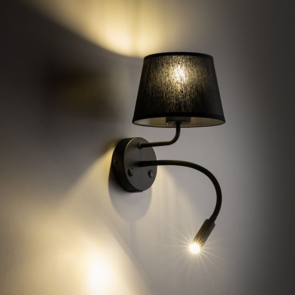 Kinkiet do czytania z USB MAJA BLACK 10203 TK Lighting
