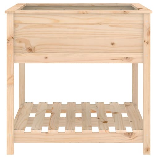 NNEVL Planter with Shelf 82.5x82.5x81 cm Solid Wood Pine
