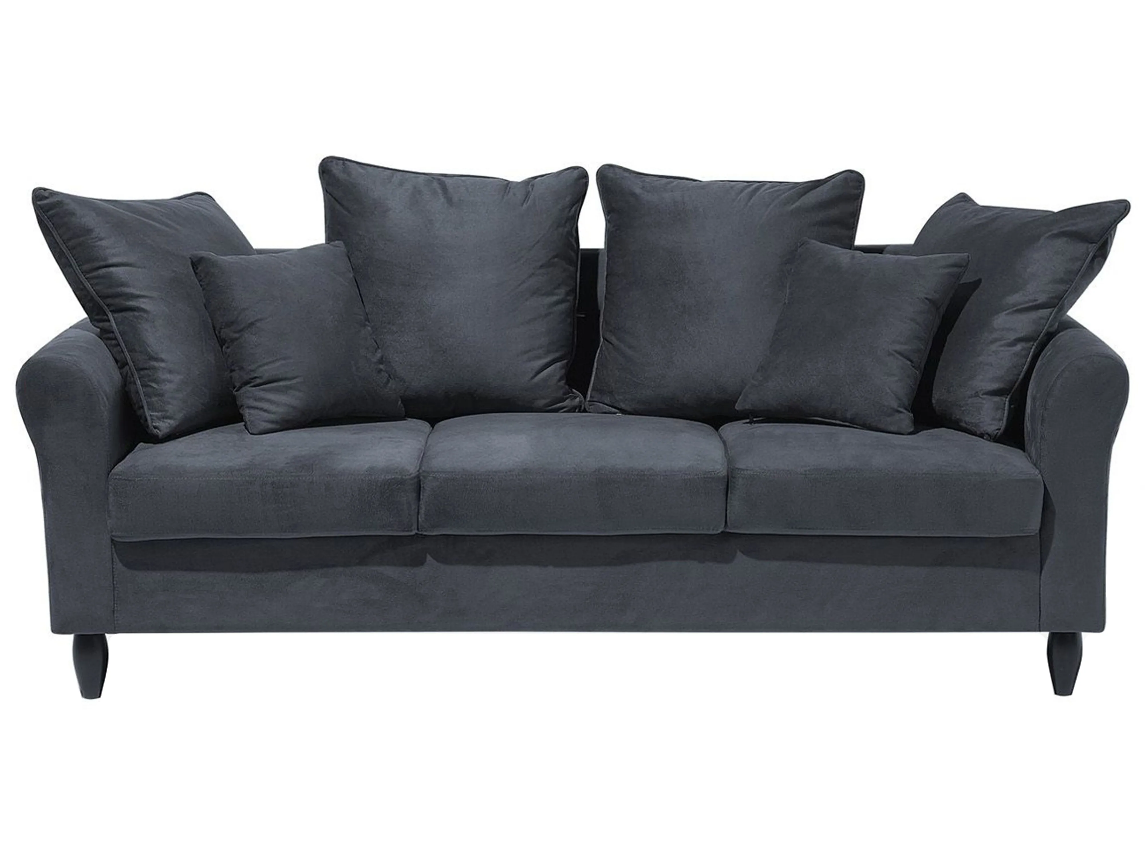 Sofa 3 Seater BORNHOLM Velvet Dark Grey