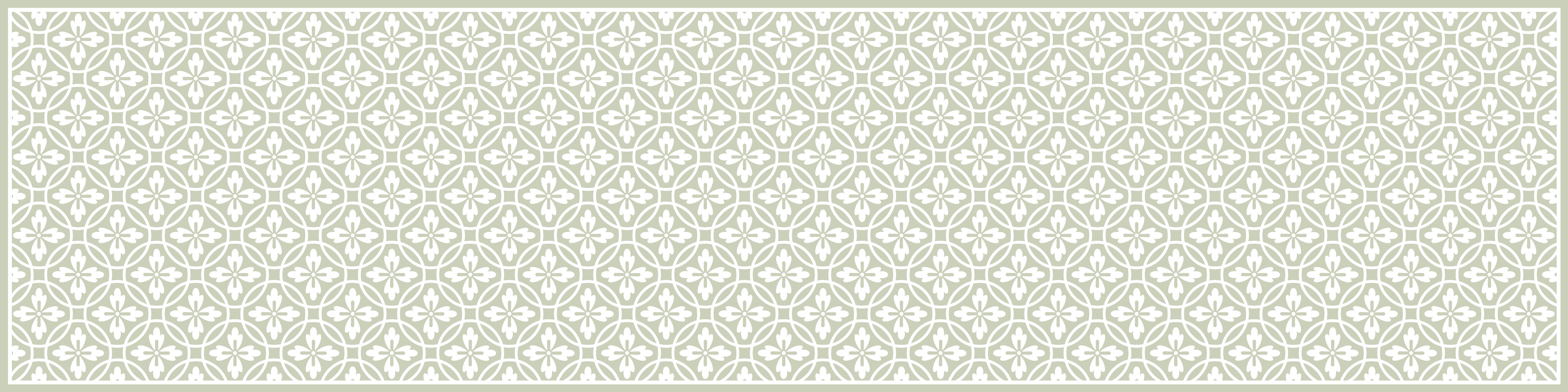 VINTAGE - Tapis en vinyl vintage vert 48x198 cm