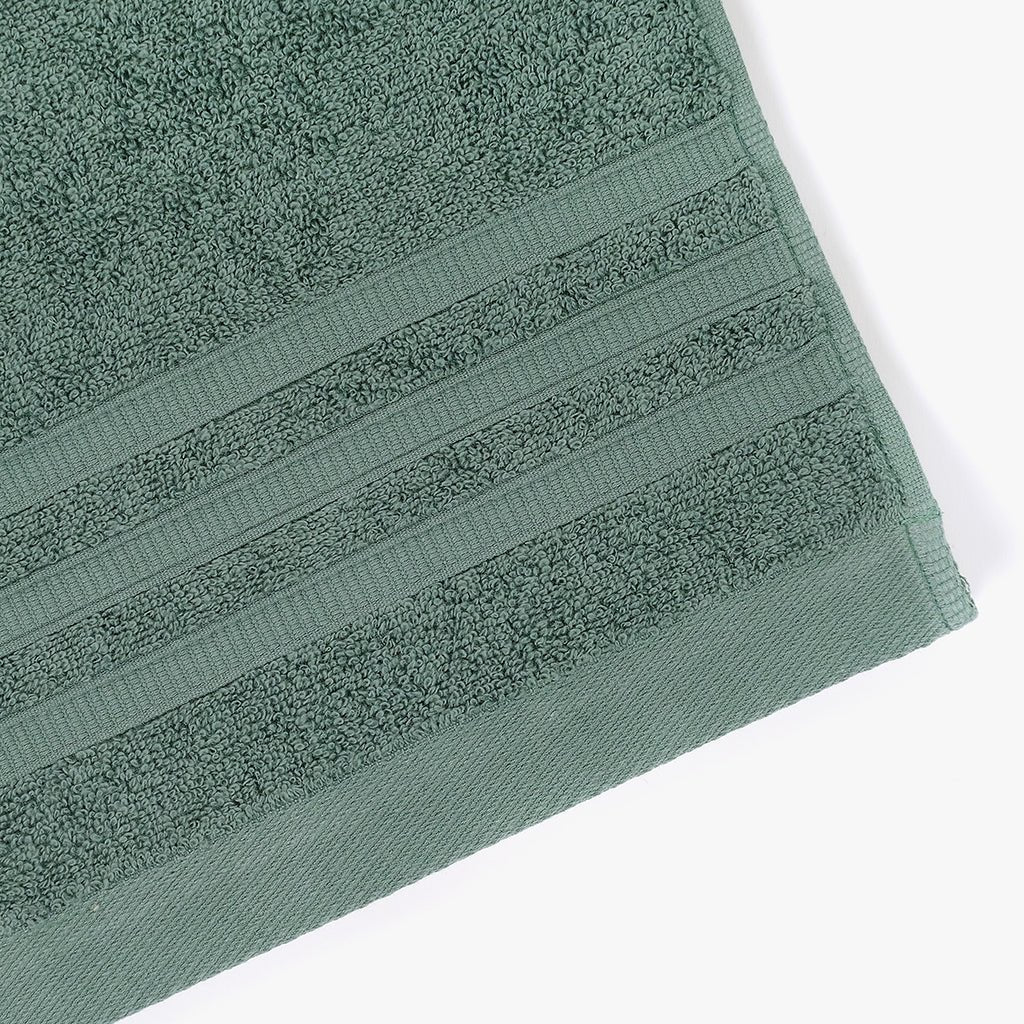 Conjunto Toalhetes de Algodão Verde Escuro 4EVERYDAY