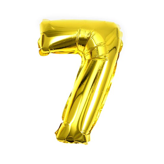 Gold Foil Number 7 Balloon